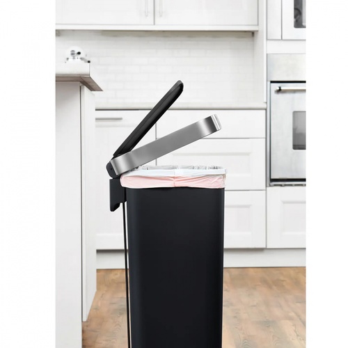 EKO ถังขยะพลาสติกขาเหยียบเหลี่ยม 35 ลิตร รุ่น HANA EK6388-BLK ขนาด 37x31x51ซม. สีดำ