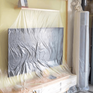 HUMMER พลาสติกปิดเพื่อป้องกันฝุ่นและสี HDPE 7Micron 450ซม. X 20 เมตร 