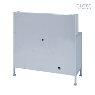 CLOSE ตู้ตั้งพื้นอลูมิเนียมพร้อมซิงค์ 1 หลุมมีที่พักแถมก๊อก SENSE-Z120 ขนาด 120x53x121 ซม. สีเงิน