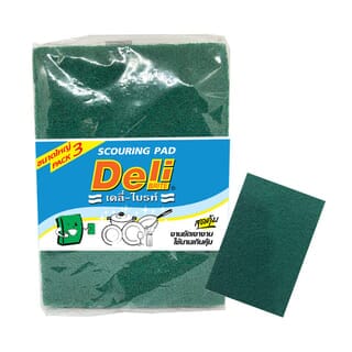 Poly Deli-Brite แผ่นใยขัดพิเศษ รุ่น 533-33 (3ชิ้x6แพ็ค) สีเขียว