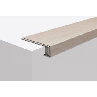 จมูกชานพักบันได SPC Click lock 114x1220x4+1mm IXPE  items No. 6589 สีไม้แอชไวท์