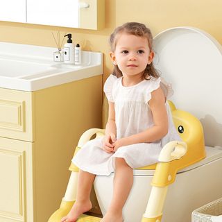 Primo Kids ฝารองนั่งเด็กแบบมีบันไดเป็ด เบาะPU รุ่น Duck CT13 สีเหลือง 