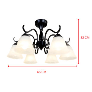EILON ชุดโคมไฟแขวนเพดาน LED 36W สีดำ รุ่น ETYD-BCMD6653/6