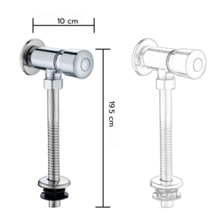 Verno ชุดฟลัชวาล์วโถปัสสาวะแบบกด ครบชุด รุ่น C12 ขนาด 45x25x7 ซม. สีโครม