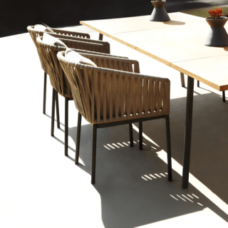 SUMMER SETเก้าอี้ outdoor อลูมิเนียม Sichang ขนาด 60x60x82 ซม. สีน้ำตาลเข้ม