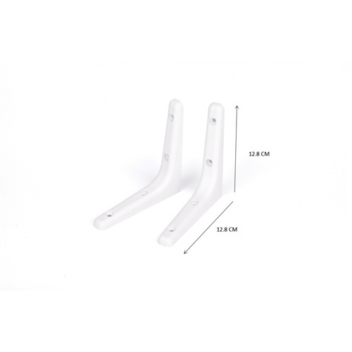 DELICATO ฉากรับชั้นพลาสติก ABS (2ชิ้น/แพ็ค) 12.8x2.5ซม. RIZOR-WH