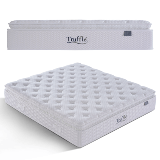 Truffle ที่นอนพ็อกเก็ตสปริงเสริมยางพารา รุ่น Lalisa ขนาด 180x200x34 ซม. (6ฟุต) สีขาว