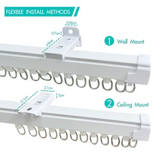 DAVINCI รางผ้าม่านแบบยืดหดได้ รุ่น Jolie ขนาด 100-180x2.4x2.5 ซม. สีขาว 