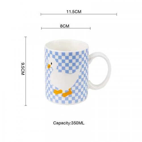 AILO แก้วเซรามิค 8 ซม. 350 มล. DUCKY-01 สีฟ้า