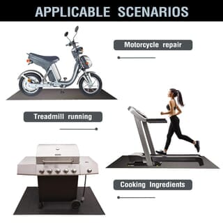 NINO WORLD แผ่นปูพื้น EVA แบบม้วน ลายใบไม้ หน้าเดียว Leafy-PDS002BL ขนาด 120x240x1 cm. สีดำ