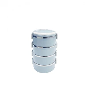 SANE ปิ่นโตสเตนเลส 4 ชั้น PICKY-B สีฟ้า