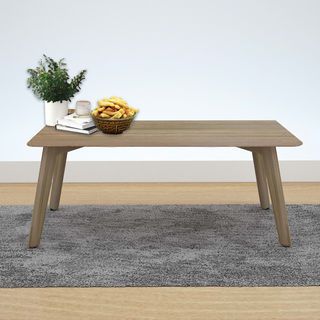 DELICATO โต๊ะกลางไม้ยาง รุ่น Rena ขนาด100X60X40ซม.สีไลท์โอ๊ค