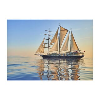 COZY ภาพพิมพ์แคนวาส รุ่น Lucky sailing-01 ขนาด 50x70 ซม. รูปเรือสำเภา