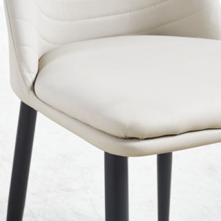 (1/2)PULITO  เก้าอี้รับประทานอาหาร รุ่่น DOTTIE-CWT ขนาด 55x50x89 ซม. สีครีม