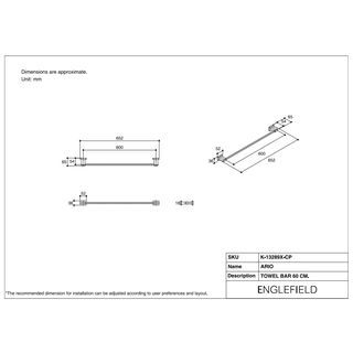 Englefield ราวพาดผ้า รุ่น อาริโอ K-13289X-CP