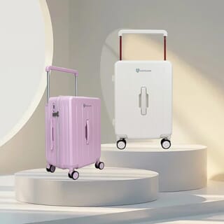 WETZLARS กระเป๋าเดินทางแบบด้านจับยาว ขนาด 20 นิ้ว  รุ่น Amber-01 ขนาด 23.50x36.50x50 ซม. สีขาวไวท์ชูก้า