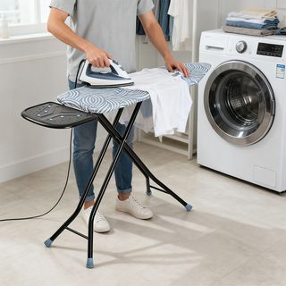 SAKU โต๊ะรีดผ้าแบบยืนรีด 4 ระดับ JUMBO รุ่น PRY1548HZ-25 ขนาด 38x122x90.5ซม. สีฟ้า