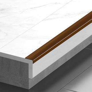 MAC จมูกบันได PVC หน้ากว้าง 38 มม. ยาว 2 เมตร รุ่นDF38-20B1 สีน้ำตาลเข้ม