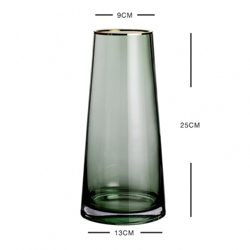 COZY แจกันแก้ว ขนาด 13x25 ซม. Green-M  สีเขียว