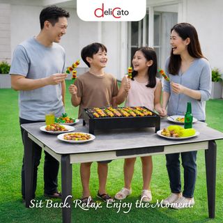 DELICATO โต๊ะอาหารหินอ่อนเทียม   รุ่น GLOSSIO โต๊ะ: 130x80x75 ซม