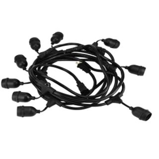 EILON ขั้วห้อยหลอด Bulb พร้อมสายไฟ 20 เมตร (65ขั้ว) รุ่น PQS-JT20-65 สีดำ