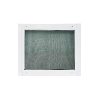WELLINGTAN (LIKE) หน้าต่างอะลูมิเนียม บานเกล็ดซ้อน  60x50ซม. สีขาว (ไม่มีมุ้ง)