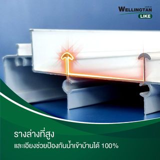 WELLINGTAN (LIKE) ช่องแสงอะลูมิเนียม 150x40ซม. สีขาว