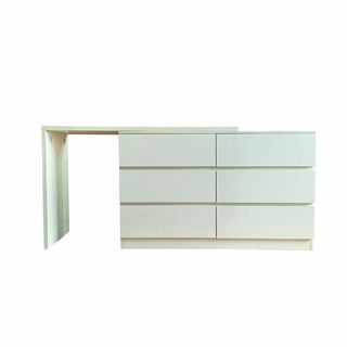 (1/2)DELICATO โต๊ะเครื่องแป้ง รุ่น Tia ขนาด 120x40x75 ซม. สีขาว 