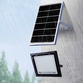 JD โคมไฟสปอร์ตไลท์โซลาร์เซลล์ 200W พร้อมรีโมท รุ่นJTGD-88200D แสงเดย์ไลท์