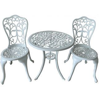 SUMMER SET ชุดโต๊ะสนาม 2 ที่นั่ง รุ่น ASHEN โต๊ะ: 60x60x64 ซม. เก้าอี้: 38x36x83 ซม. สีขาว