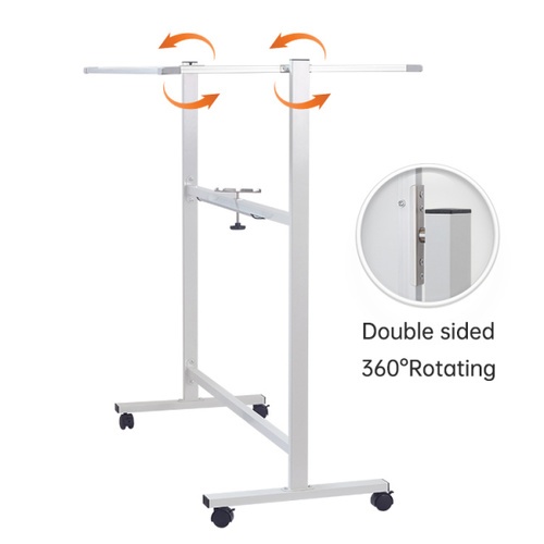 Smith กระดานไวท์บอร์ดขาตั้ง 2 หน้า รุ่น DBS1290 ขนาด 90x120x182 ซม. สีขาว