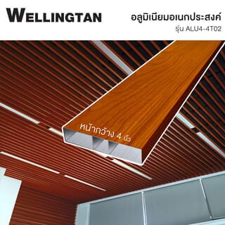 อลูมิเนียมอเนกประสงค์ ผิวเสมือนจริง หน้ากว้าง 4นิ้ว ยาว4เมตร รุ่น ALU4-4T02