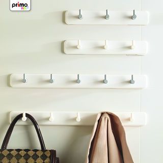Primo ขอแขวนพลาสติก 3 ขอ รุ่น B016-GY สีขาว-เทา