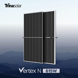 TRINA แผงโซล่าเซลล์  615W MONOCRYSTALLINE รุ่น TSM-NEG19RC.20 Dual Glass 2382x1134x30mm
