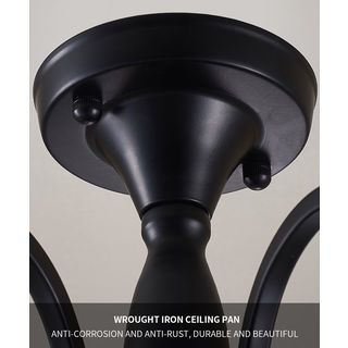 EILON ชุดโคมไฟแขวนเพดาน LED 36W สีดำ รุ่น ETYD-BCMD6653/6