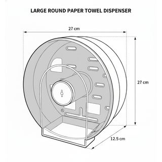 PIXO กล่องใส่กระดาษชำระจัมโบ้โรล รุ่น FS 030 ดำ