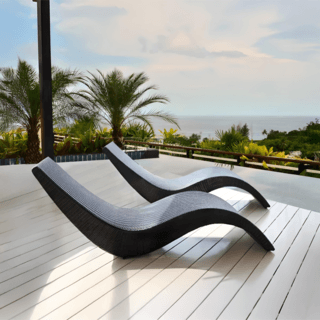 SUMMER SETเตียงริมสระ  Mak ขนาด 65x180x74 ซม. สีดำ