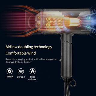 BENKA ไดร์เป่าผมพับได้ 1700 วัตต์ รุ่น BA05 สีดำ