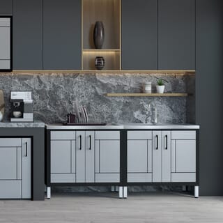 CLOSE ตู้ตั้งพื้น UPVC  LABARIS ขนาด  1หลุม 1ที่พัก 90 ซม. สีเทา