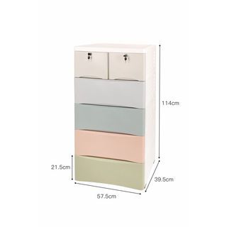 GOME ตู้ลิ้นชัก 5 ชั้น รุ่น 3YDL-002 ขนาด 40x58x114 ซม. สีพาสเทล