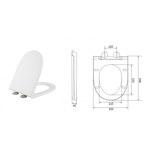 Verno ฝารองนั่งโถสุขภัณฑ์ U shape Soft close รุ่น 8081