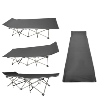 SUMMER SET เตียงพับ รุ่น TARU  68X190X49CM สีเทา 