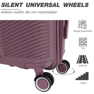 WETZLARS กระเป๋าเดินทาง ขนาด 20 นิ้ว  รุ่น Summer-02 ขนาด 23x35x55 ซม. สีม่วงไวโอเล็ต