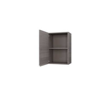 MJ ตู้แขวนบานทึบตรง 35x43x66 ซม. SAV-W604-GW สีเทาลายไม้