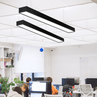 EILON โคมไฟ T8 รางคู่แขวนเพดาน ขั้วG13 รุ่น EBGD-SGT8-D120 สีดำ