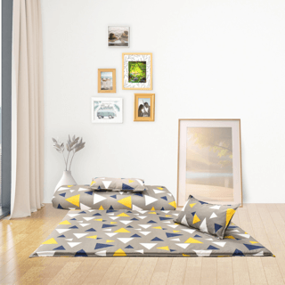 TRUFFLE ปิกนิคใยสังเคราะห์ พร้อมหมอน1ใบ หนา 2 นิ้ว ขนาด 5ฟุต สีเทา