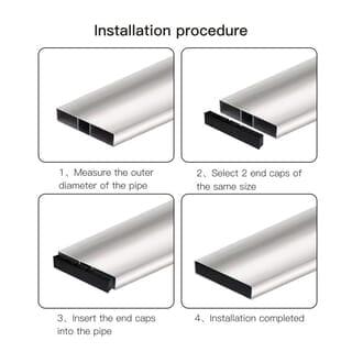 WELLINGTAN ฝาปิดกล่องอะลูมิเนียม TALU10020 10x2x0.7ซม. สีดำ