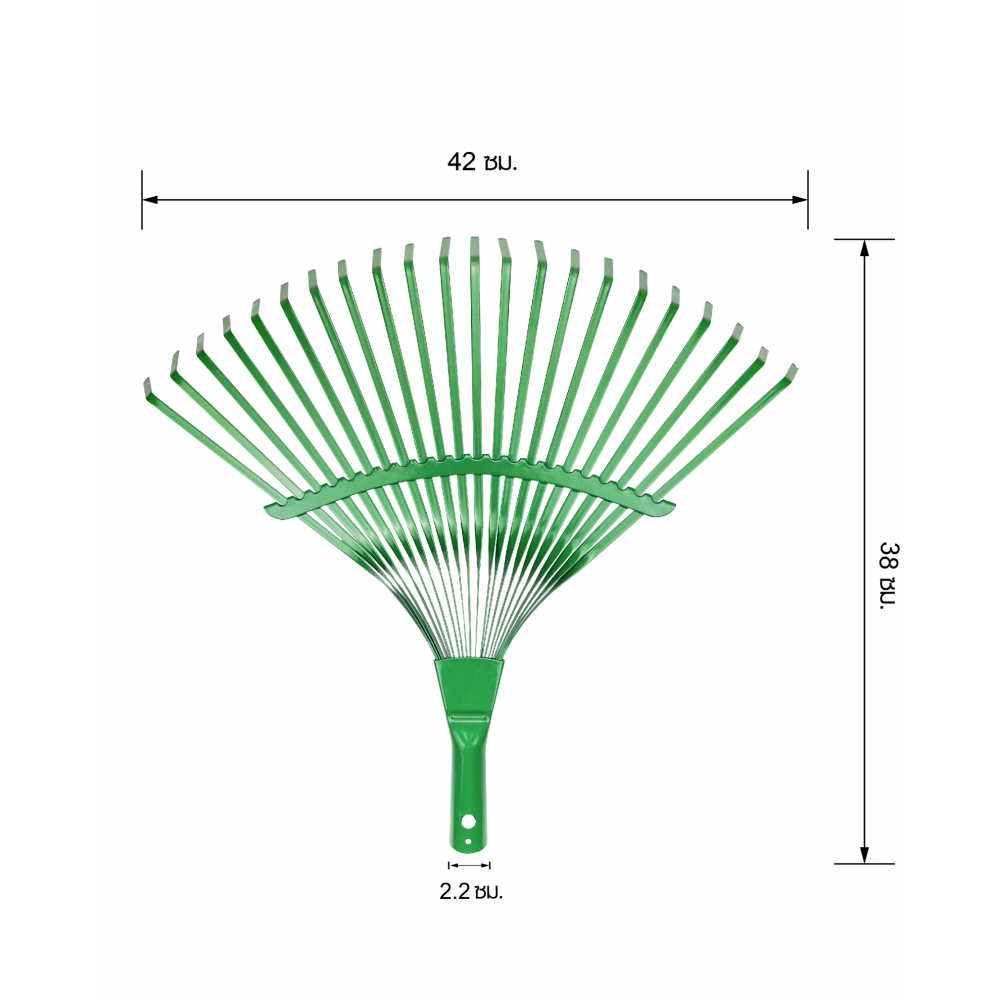 TreeO หัวคราด 22 ซี่ รุ่น TL3105A สีเขียว