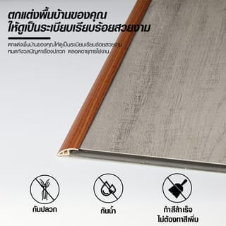 MAC ตัวจบเก็บขอบT1 ขนาด28x5.5มม. ความยาว 2 เมตร WD2 สีวอลนัท F81N