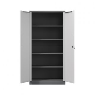 SMITH  ตู้เหล็กเก็บเอกสาร บานทึบ รุ่น Arlo ขนาด 40x90x185 ซม. สีขาว-เทา